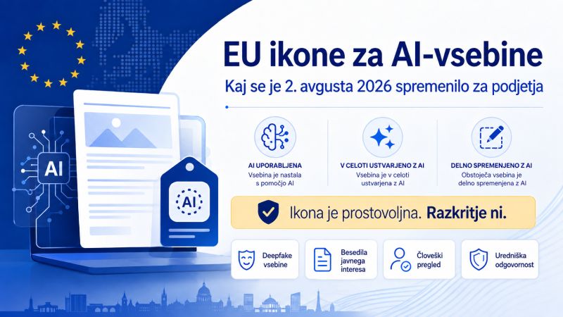 EU ikone za AI-vsebine